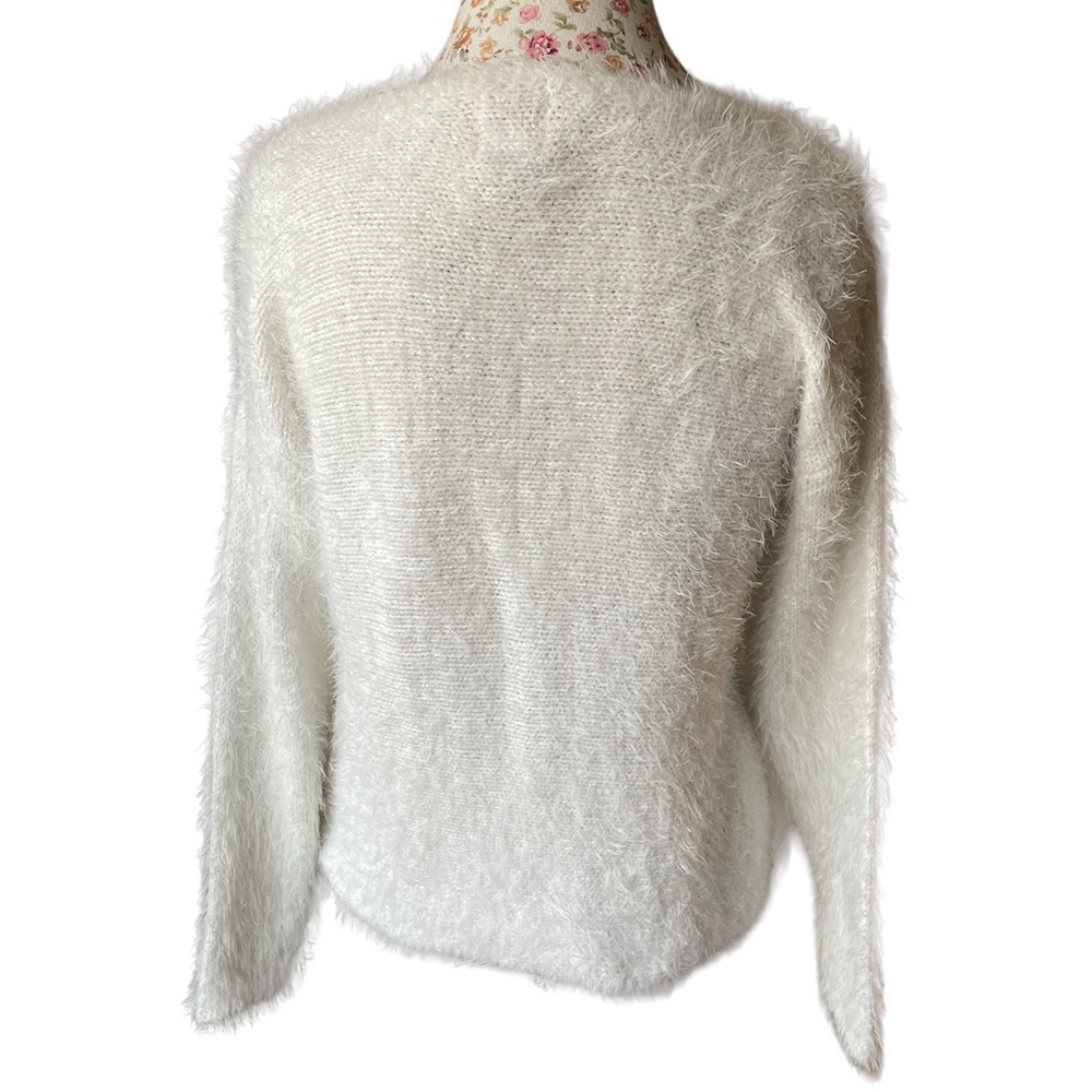 Ruby Rd Womens White Sweater Lightweight Size Pet… - image 7